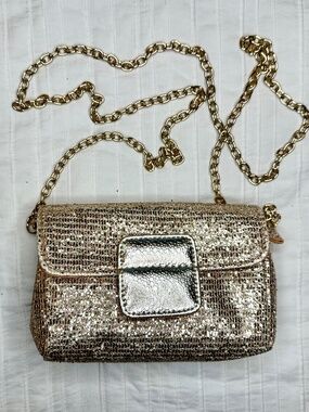 Lord & Taylor Vintage Gold Mesh Evening Bag